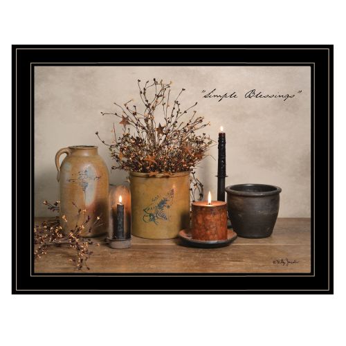 Trendy Decor 4U "Simple Blessings" Framed Wall Art, Modern Home Decor Framed Print for Living Room Trendy Decor 4U "Simple Blessings" Framed Wall Art, Modern Home Decor Framed Print for Living Room