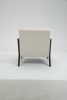 Mid Century Modern Accent Chair with Wood Frame, Upholstered Living Room Chairs with Waist Cushion, Reading Armchair for Bedroom Sunroom